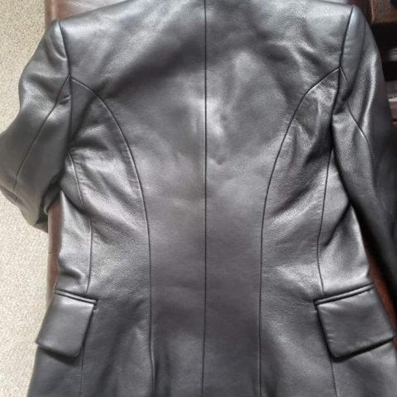 NWT BALMAIN LEATHER BLAZER SIZE:40 - Picture 6 of 6
